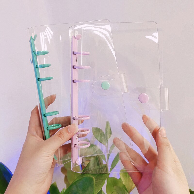 A6/A5 Pink Blue Purple Binder Notebook Cover &amp; Photo Organizer Diary Agenda Planner Bullet Cover School Stationery