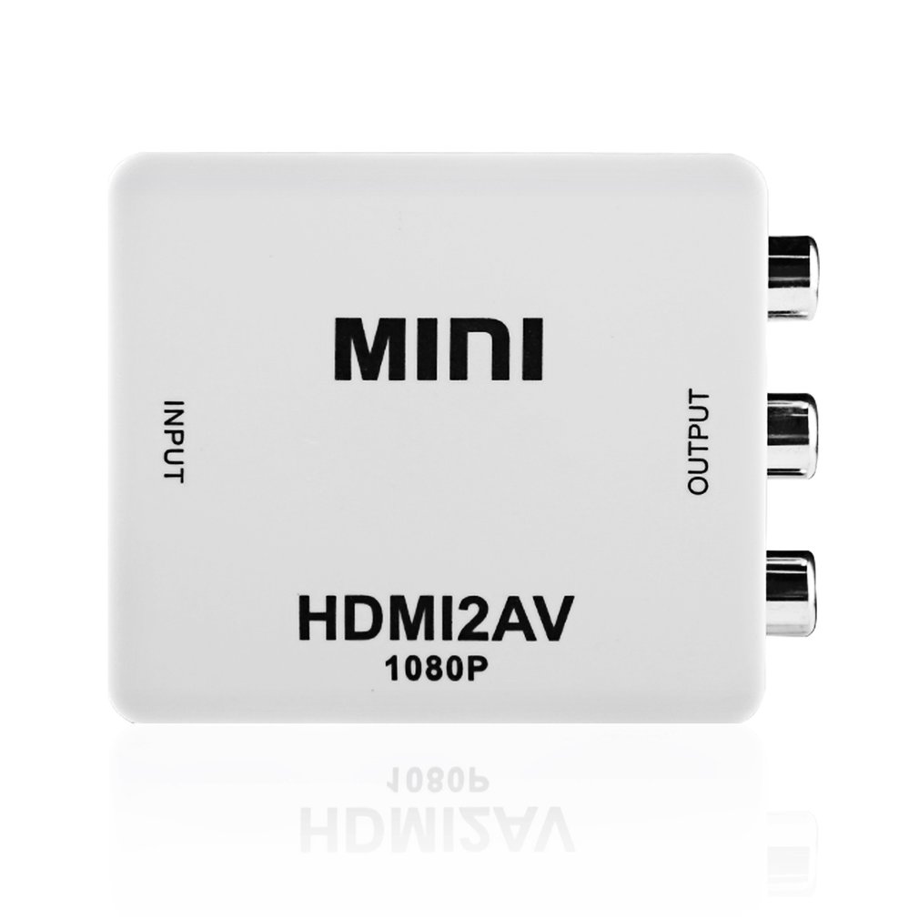 Mini Flexibele Draagbare Hoge Bandbreedte Capaciteit Hdmi Naar Av Adapter HDMI2AV 1080P Hd Video Converter Box Met Oplaadkabel