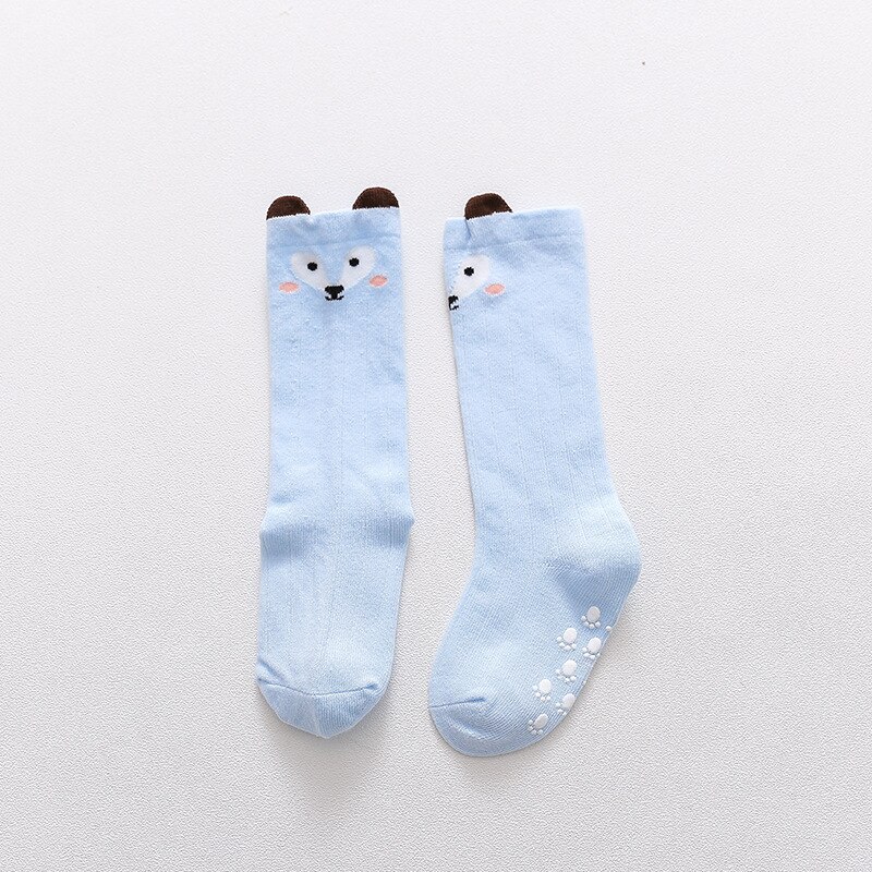 Childrens Baby 'S Unisex Herfst Winter Zachte Katoenen Sokken Knie Hoge Kids Jongens Meisjes Infant Peuter Anti Slip Cartoon Dieren Sokken