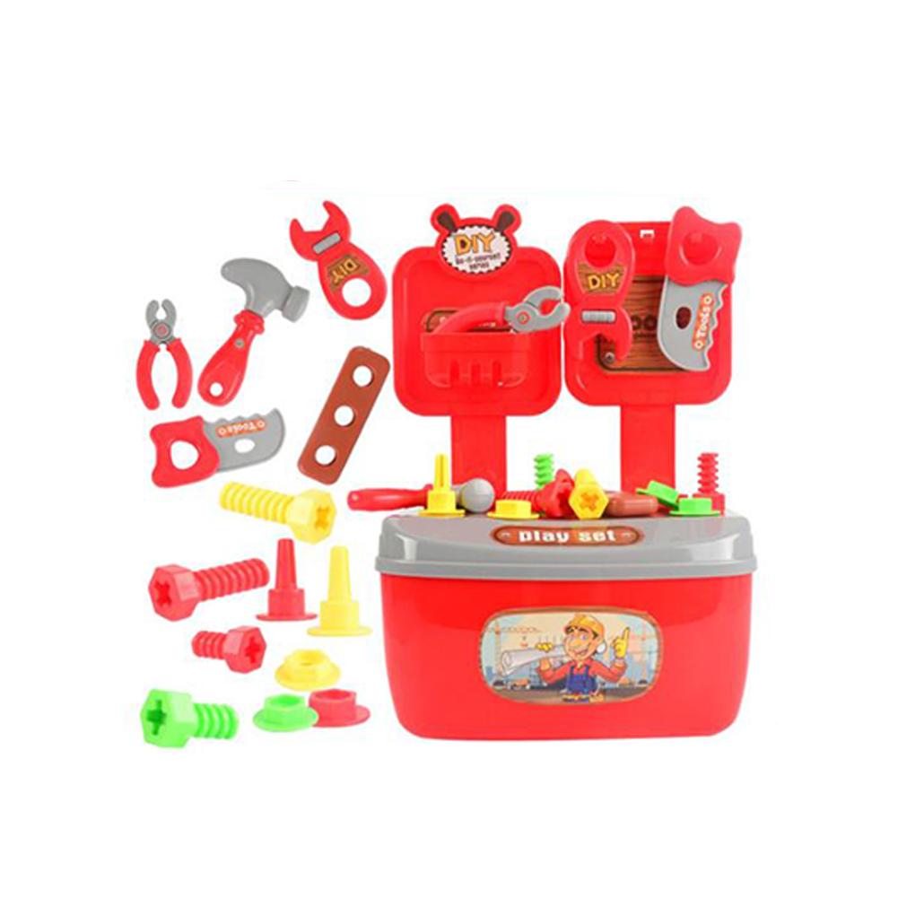 22pcs Children Simulation Repair Tool Box House Play Disassembly Educational Toy Exercise Practical Ability Color Cognition