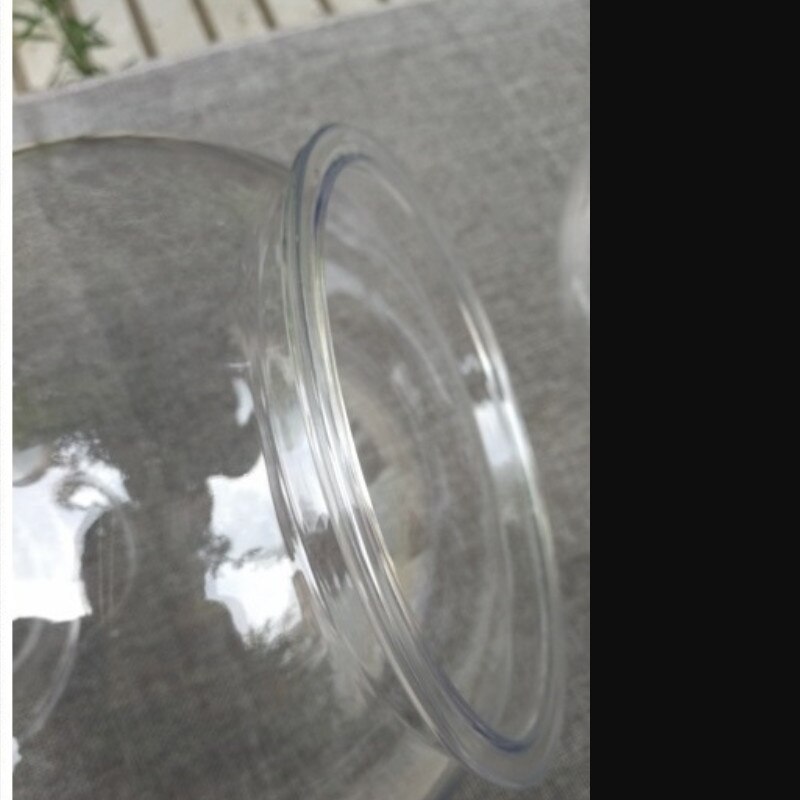 Pecera redonda de plástico transparente para acuario, pecera de acrílico de escritorio, maceta para plantas verdes