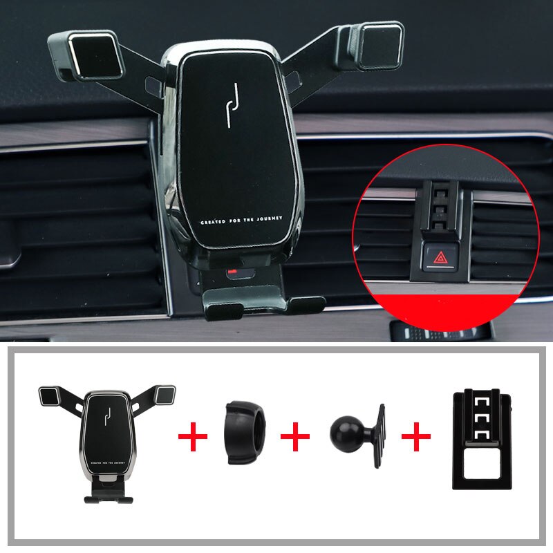 Car phone holder for Volkswagen Golf 7 / 7.5 / Golf MK7 MK7.5 interior modification parts phone stand: black