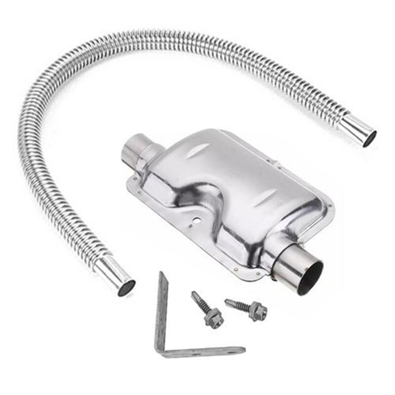 120cm Exhaust Muffler Silencer Stainless Steel Pipe Silencer Heater Kit Car Air Diesel Heater Auto Replacement Parts