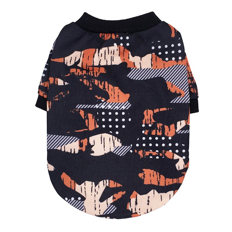 Camouflage Printing Summer Pet Dog Clothes for Dogs Soft Cotton Clothes Dog Vest Breathable T shirt for Cat Small Dogs XS-XL: Black / XL