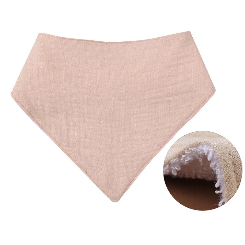 Bavaglino per allattamento per bambini bavaglino tinta unita bottone a pressione asciugamano Saliva morbido cotone triangolo Burp Cloth per neonato: S31
