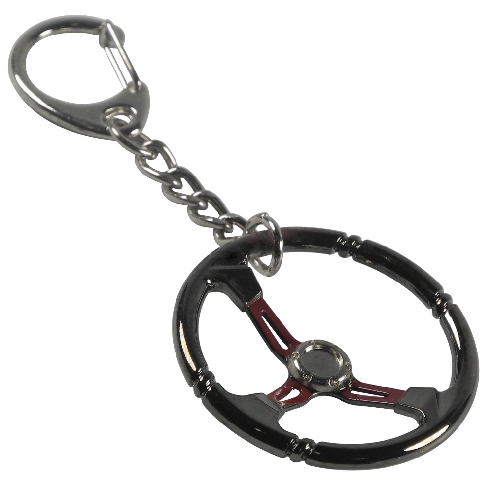 jingyuqin Popular Jewelry Keychain Sleeve Bearing Spinning Auto Stainless Steel Car Steering Wheel Model Urbocharger Key Ring