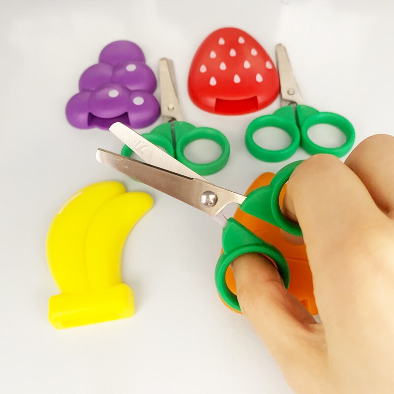 Magnetische Schaar Voor Kinderen Leuke Fruit Schaar Kleine Schaar Veilig Cap Plakboek Ambachten Diy Home Snijden Draad Cutter