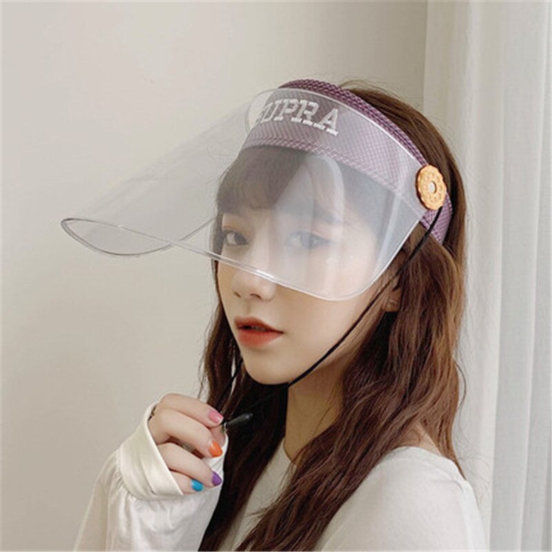 Cooking Cleaning Protective Face Shield Clear Visor Flip Up Transparent Mask Anti Elastic Band Full Face Cover: G280364A