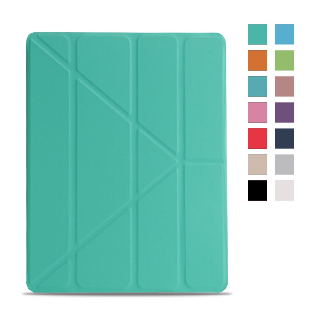 For ipad 9.7 Case Leather Silicone Soft Back Cover Case For ipad 6th Generation Case Smart Cover For ipad 9.7 Case: Mint Green