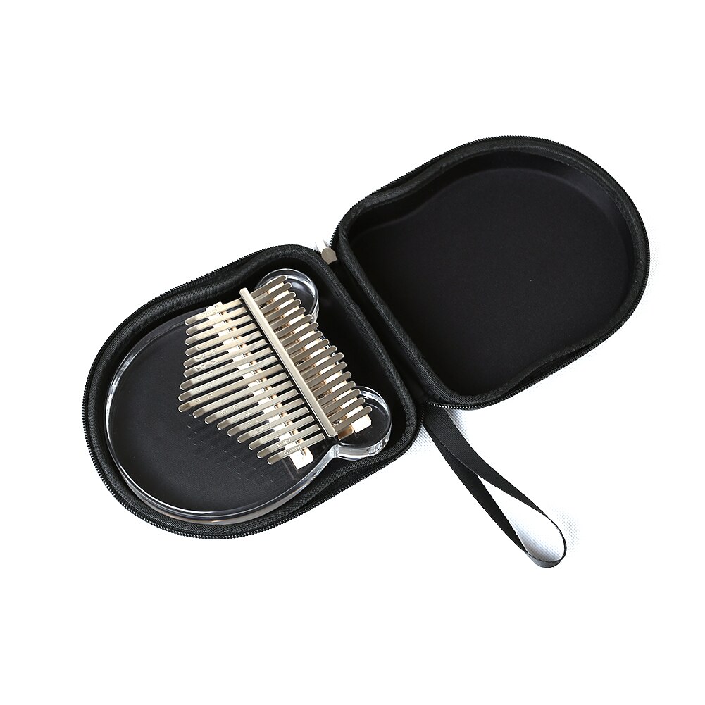 Transparent Bear Shaped 17 Keys Kalimba Musical Instrument Acrylic Thumb Finger Piano African Sanza Mbira with Tuning Hammer Box