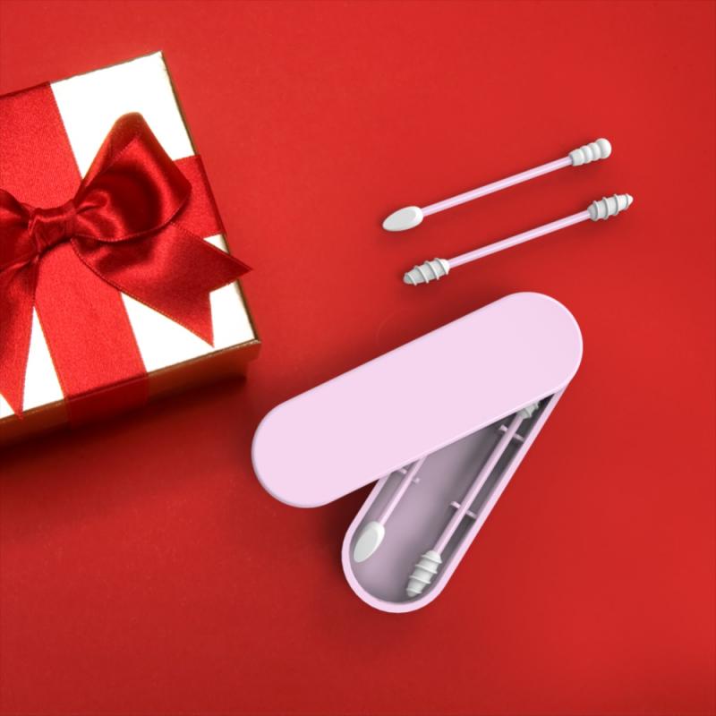 2Pcs Double-Ended Siliconen Spiraal Wattenstaafjes Oor Pick Lepel Herbruikbare Oor Wax Verwijderen Cleaner Oor Tool Multi-Functie Draagbare