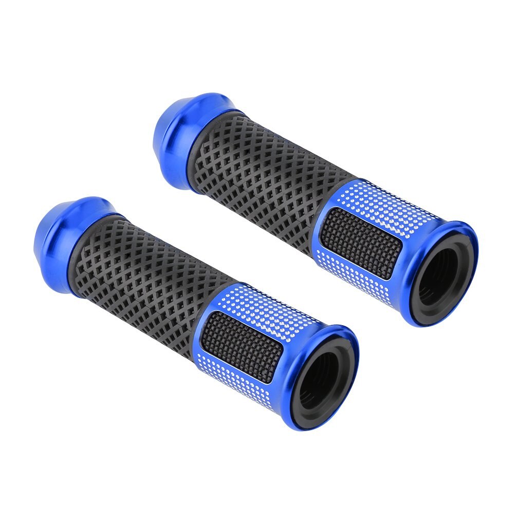 2x Motorcycle Handle Bar Sport Metalen Rubber Gel Hand Grips Vervanging: Default Title