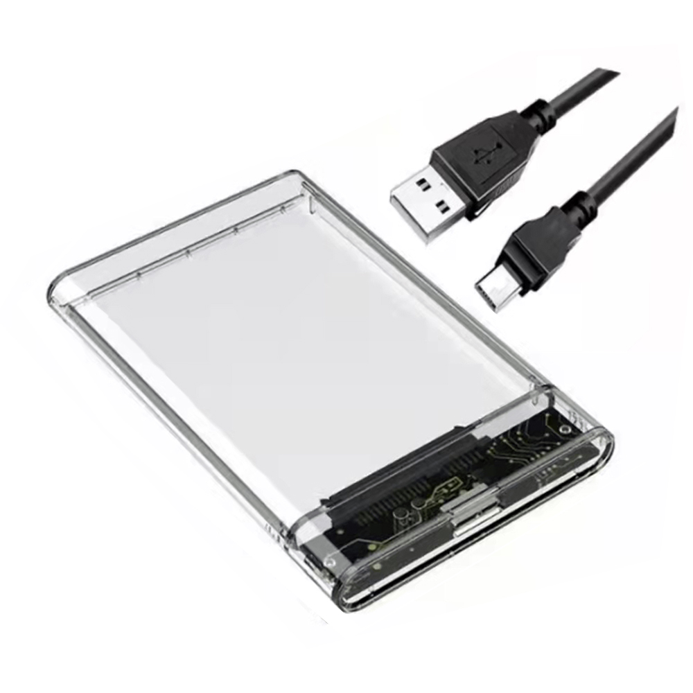 Scatola per disco rigido USB 3.0 tipo C HDD SSD Case unità disco fisso SATA da 2.5 pollici custodia esterna Shell componenti per Computer portatili: USB 2.0 transparent