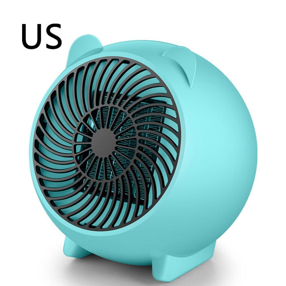 Fan Heater For Home 250w Mini Electric Heater Home Heating Electric Warm Air Fan Office Room Heaters Handy Air Heater Warmer Fan: US green