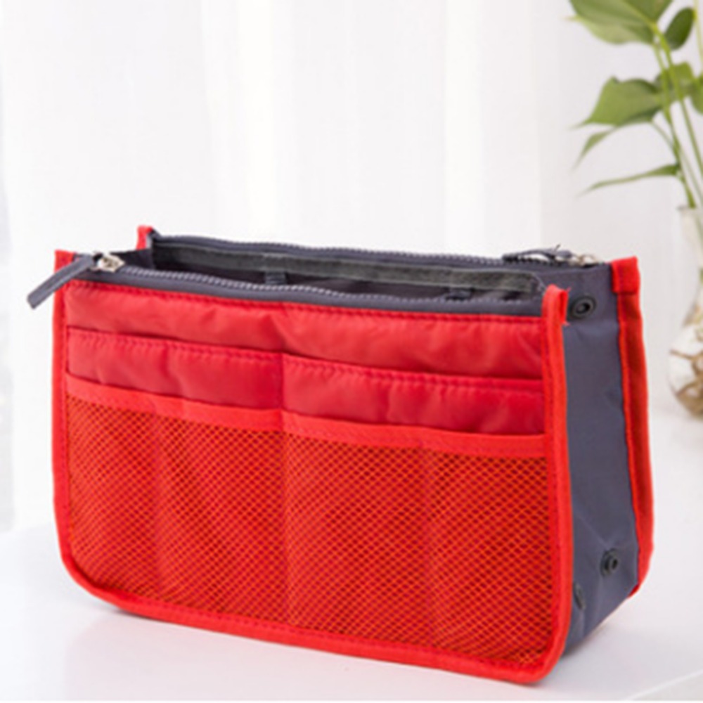 Makeup Bag Case Organizer Insert Bag Women Nylon Travel Handbag Large liner Lady Make up Cosmetic Bag Female Wash Toiletr: 7