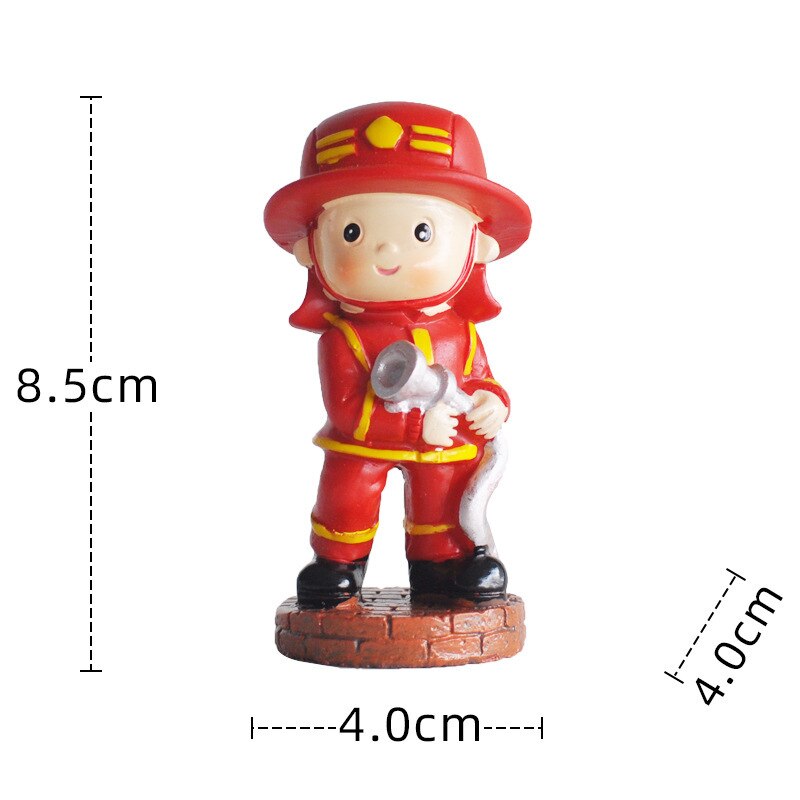 Fireman Cake Topper Fire Truck Happy Birthday Cake Topper Firefighter Themed Cake Decor for Adults Kids Birthday Party Supplies: 9