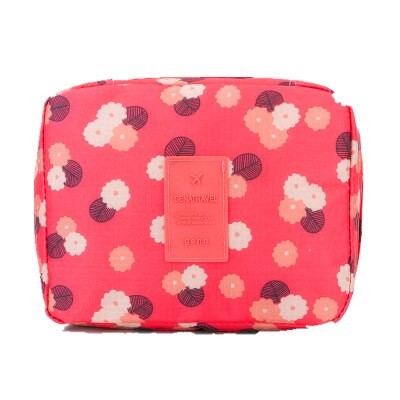 LADSOUL bolsa de maquillaje para mujer estuche de maquillaje multifuncional Almacenamiento de maquillaje apresurado Floral de Nylon cremallera de viaje bolsa de lavado CD5615/h: p8