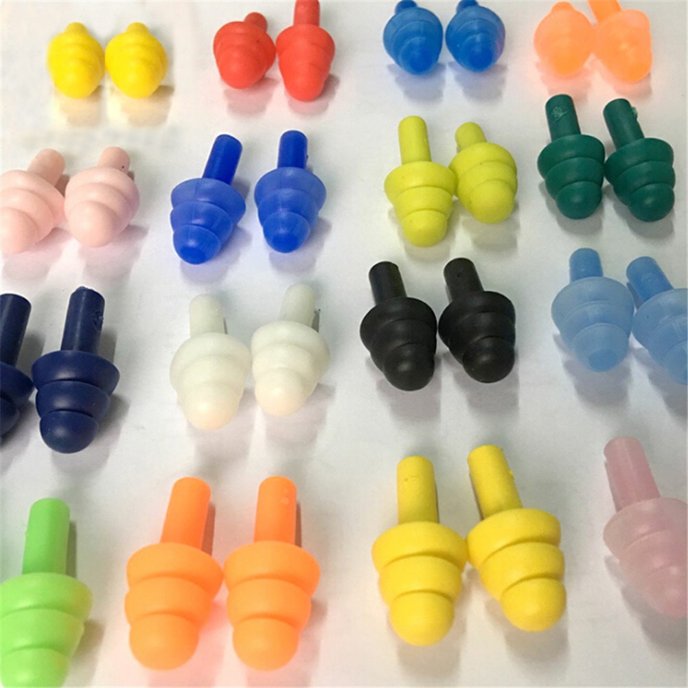 10 Pairs Soft Anti-Noise Ear Plug Waterproof Swimming Silicone Swim Earplugs For Adult Children Swimmers Diving