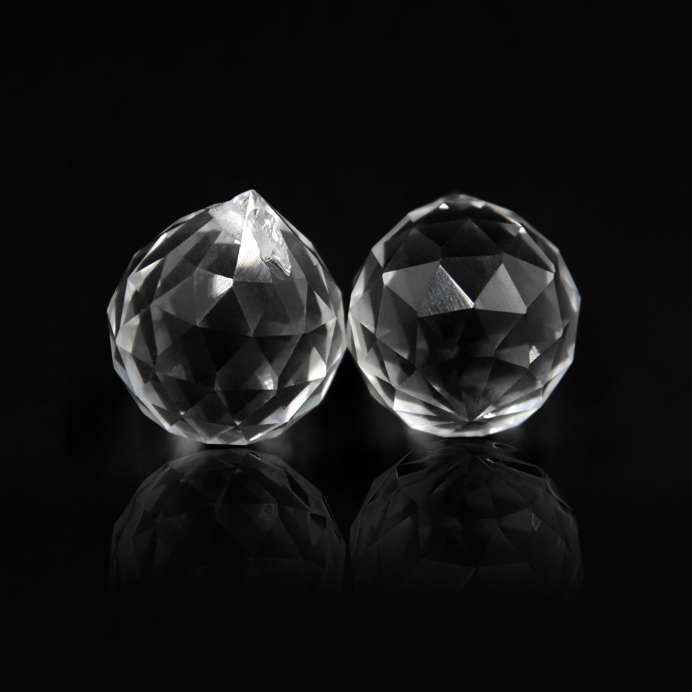 15mm 8 sztuk wyczyść/AB K9 szkło pryzmat kryształ lśnić żyrandol piłka FengShui robić zawieszenia fasetowane dekoracja z kulek ozdoby