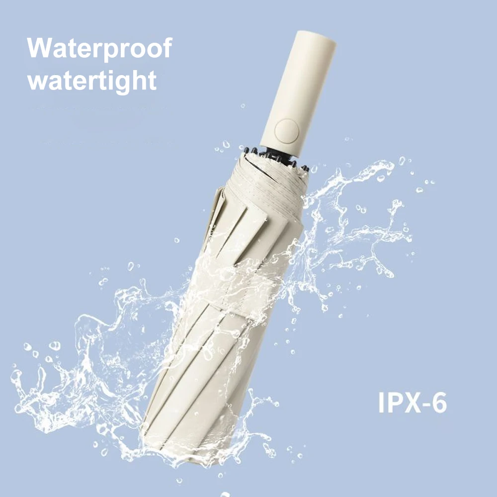 Parapluie renforcé à 24 os, parapluie d'affaires solide et Durable résistant au vent pour hommes, parapluie de protection solaire Anti-UV pour femmes ensoleillé