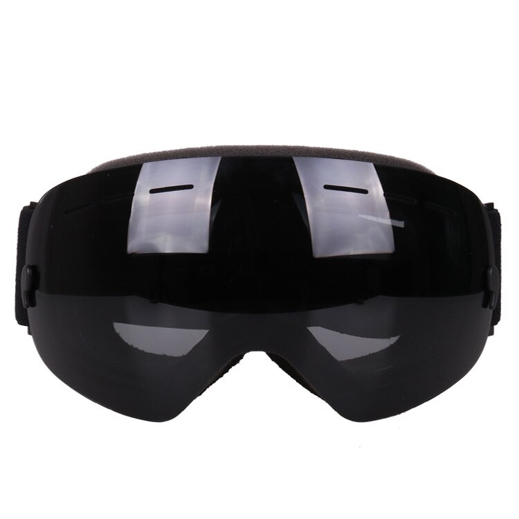 Style Ski Goggles Spherical Double Layer Anti-fog Eye-protection Goggles Snow Goggles deng shan jing Cocker Myopia UV-Protec: Black and White with Pattern