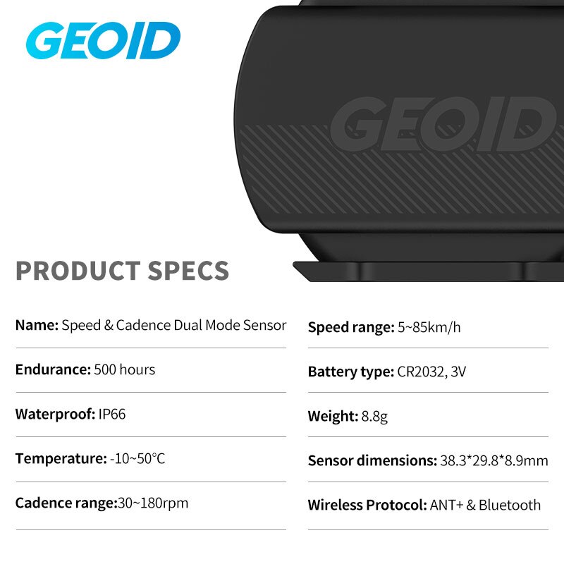 Geoïde Fiets Cadans Snelheidssensor Fietsen Computer Snelheidsmeter Ant Bluetooth Mtb Fiets Compatibel Voor Garmin Igpsport Bryton