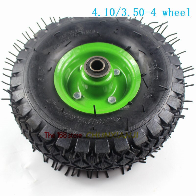 4.10/3.50-4 tire 3.50-4 pneumatic wheel trolley caster trailer wheel 10 inch 4.10-4 pneumatic wheel
