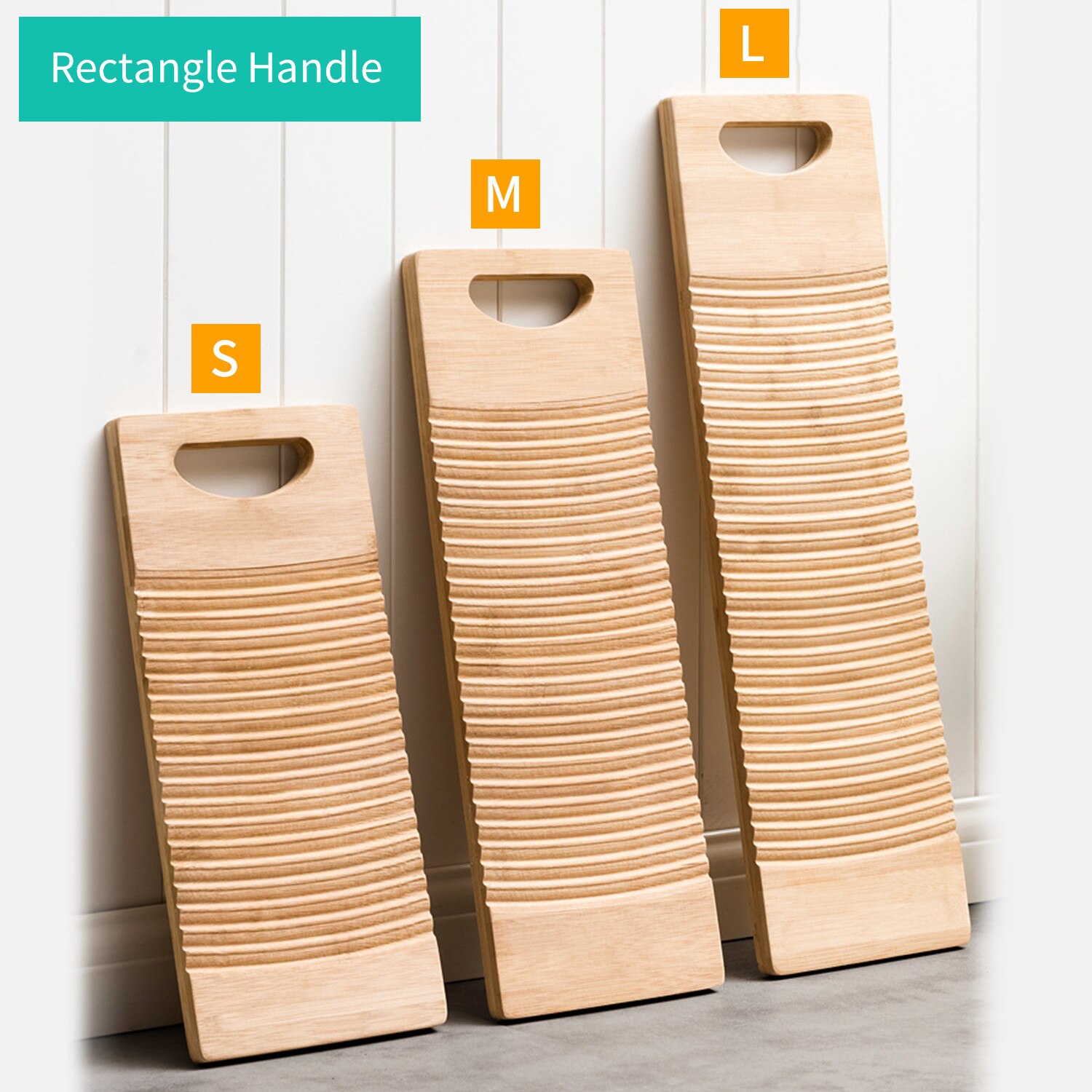 Wood Washboard Washing board with Rectangle Handle Hand Percussion Hand Wash Board Home Clothes Washboard for Laundry