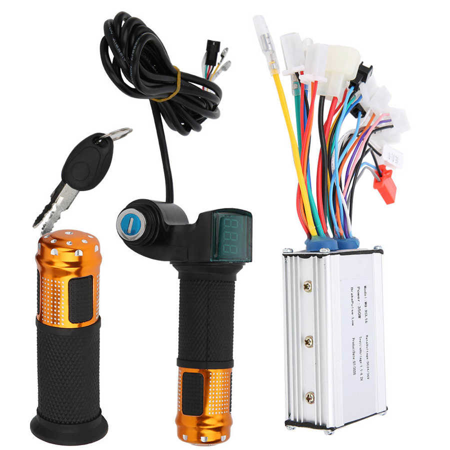 Controller 24V/36V 350W Electric Bike Brushless Controller Digital Display Throttle Handle with Lock