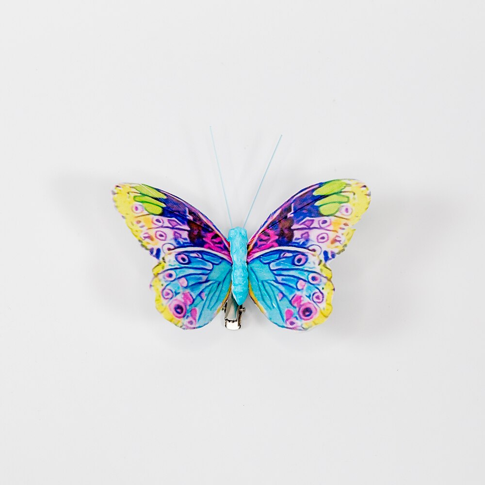 Simulacióncon plumas pintadas decoración de mariposas pila decoración de terraza y balcón decoración de jardinería butterflysil