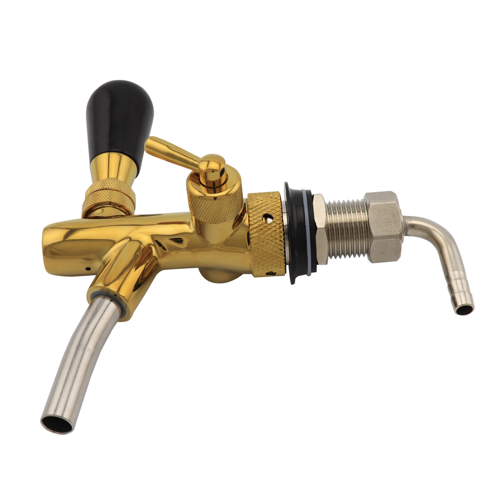 Tapbier Kraan Verstelbare Tap Flow Control Bier Kraan G5/8 &quot;Met Chrome/Golden Plating Home Brew bier Wijn Bar Accessoires: Gold