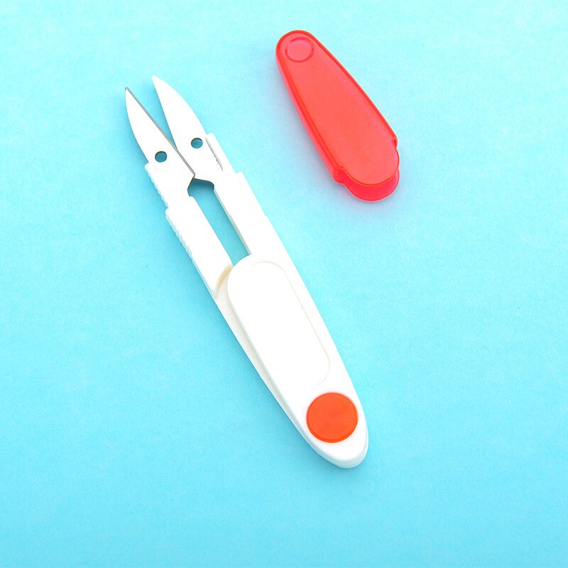 1PCS U-shaped Small Scissors With Plastic Handle, Stainless Steel Scissors Embroidery Craft CrossStitch Scissors DIY Home Tools: SA210371-1