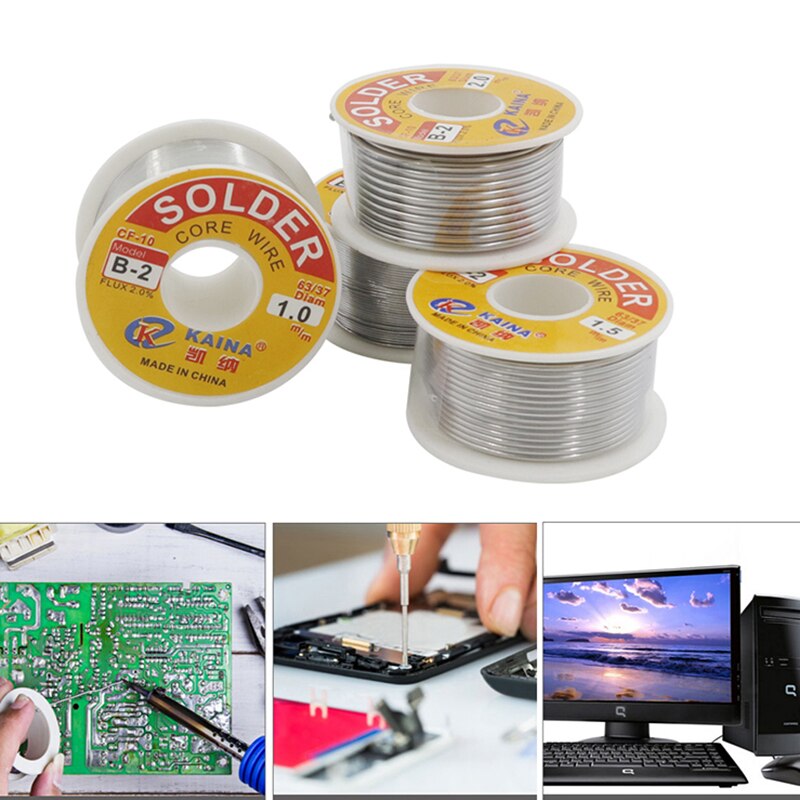 Tin Lood Lijn Rosin Core Flux Lassen Solderen Soldeerbout Draad Reel No-Clean Solderen Wire Rosin Core Tin lood Roll Solderen