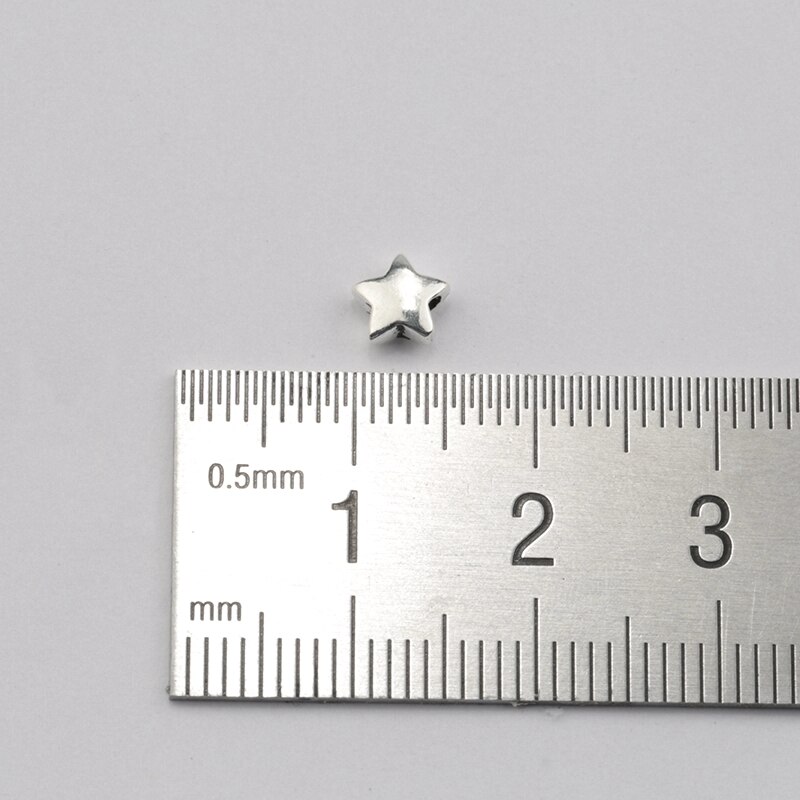 5,6 MM 5Stck 925 Sterling silber verlieren Abstandshalter Silber Stern Perlen exquisit pentagramm perlen Armbinde Halskette Schmuck Machen DIY