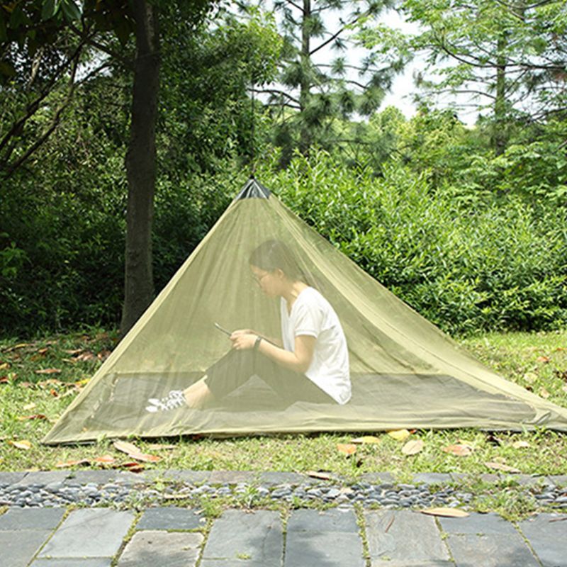Outdoor Lightweight Sleeping Tent Bug Netting Foldable Ultralight Mosquito Net with Portable Drawstring Storage Bag