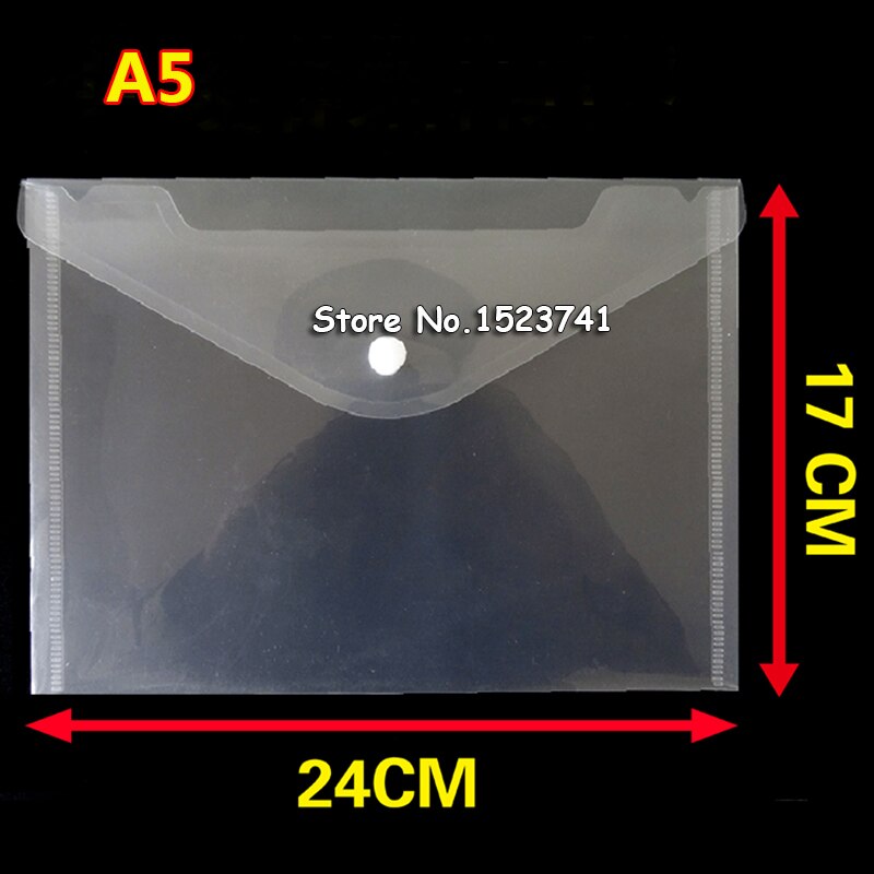 12 stücke transparent Kunststoff A5 Ordner Datei Tasche Dokument Halten Taschen Ordner Einreichung Papier Lagerung Büro Schule Liefert