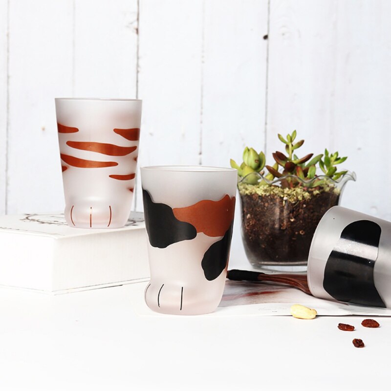 Nueva Linda Pata de Gato Gla taza pata de tigre taza Oficina vaso, taza de café Breakfat leche de porcelana taza de jugo de Carft Vasos
