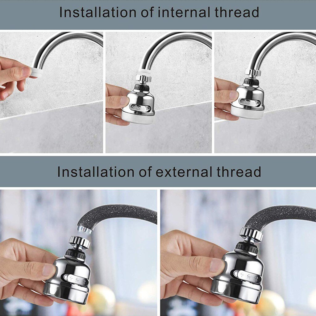 Faucet booster water saving device Rotatable Faucet Sprayer Head Prevent Splash Tap Booster Shower Water Saving Kitchen tool