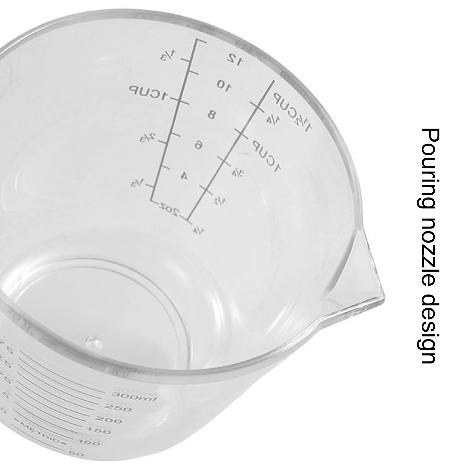 600ML Food Grade Plastic Measuring Instruments With Scale Durable Portable Plastic Measuring Cup Tool Cups