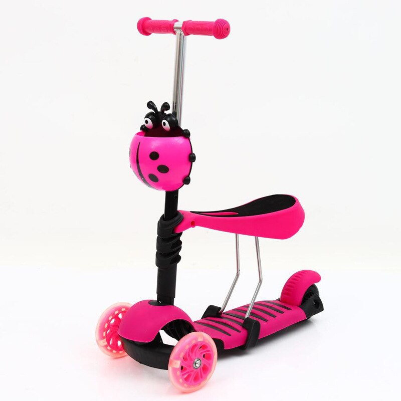 Alwaysme Kind Kids Baby Scooter & Loopfiets Voor Leeftijden 24-60 Maanden: Rose Red