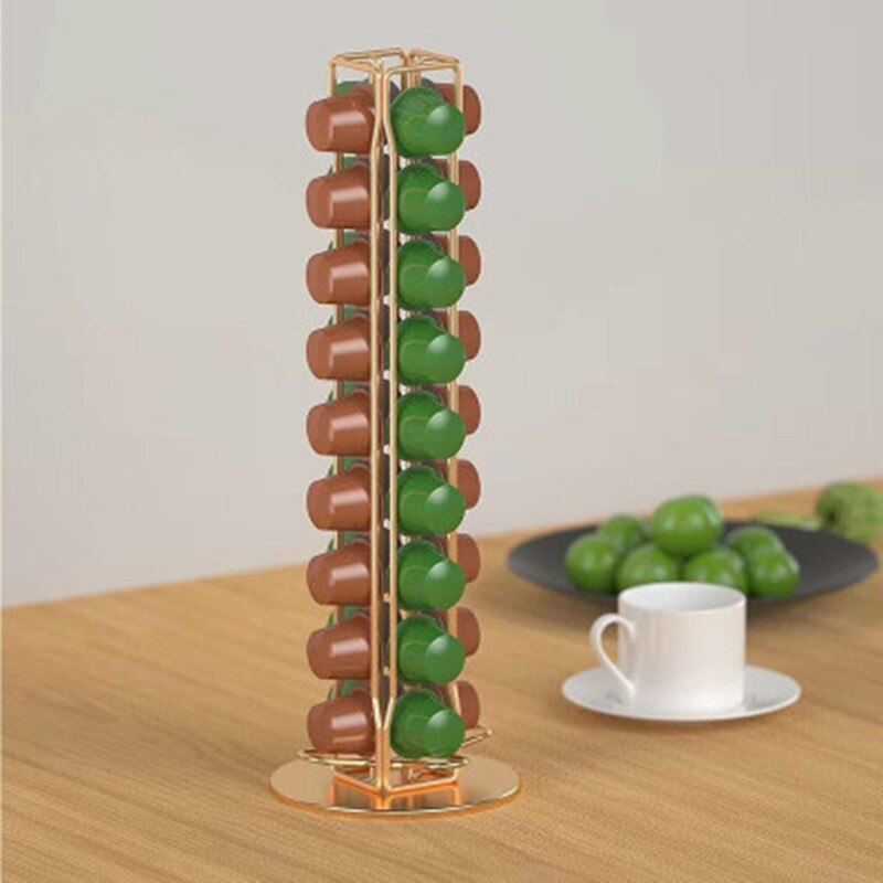 Porte-dosettes de café Nespresso , support de stockage de 60 Capsules Nespresso, étagères métalliques de cuisine, organisateur de Capsules: D
