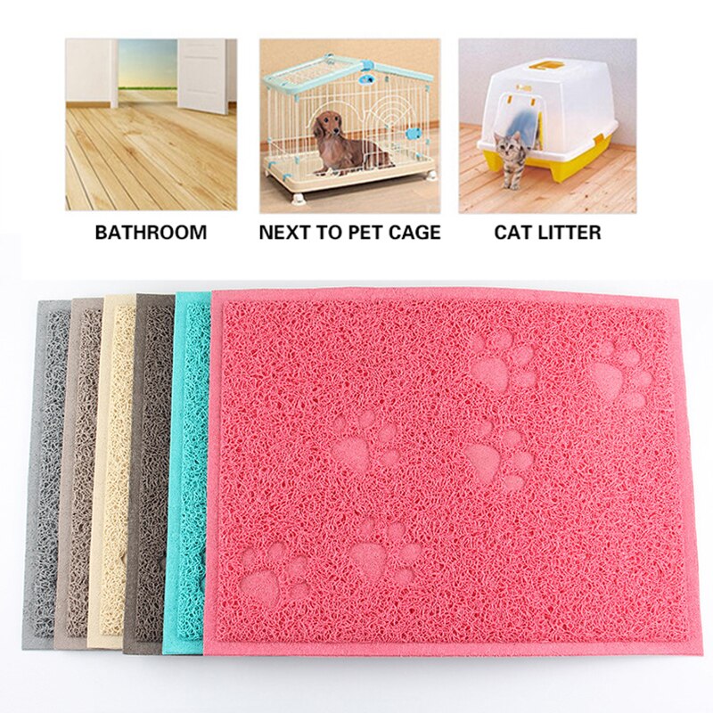 Haustier Katzenstreu matt Tragbare Weichen Pfoten Gedruckt Pad Wasserdichte nicht Unterhose Pad für Haus Boden Auto Reinigung Liefert PVC verdicken matt