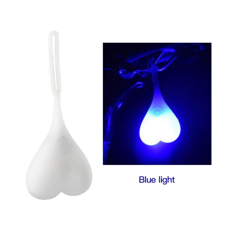 Cycling Balls Tail Light Silicone Bike Waterproof Night Essential LED Safety Warning Lights Bicycle Seat Back Egg Lamps: blue light