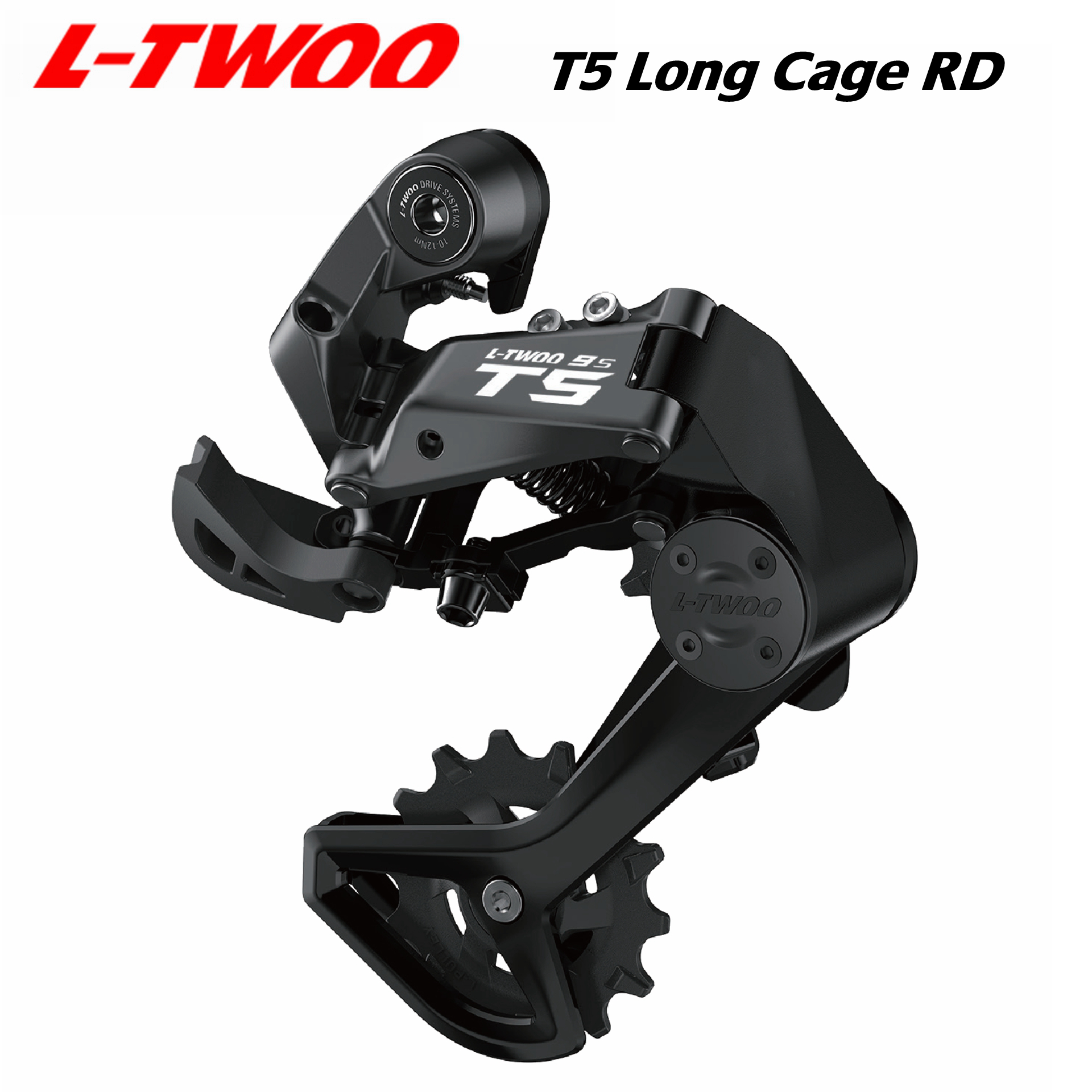 ! LTWOO T5 1x9 Speed Two Way Release Shifter + Stabilize Damping Rear Derailleur Cage length 82mm, 9s: Yellow