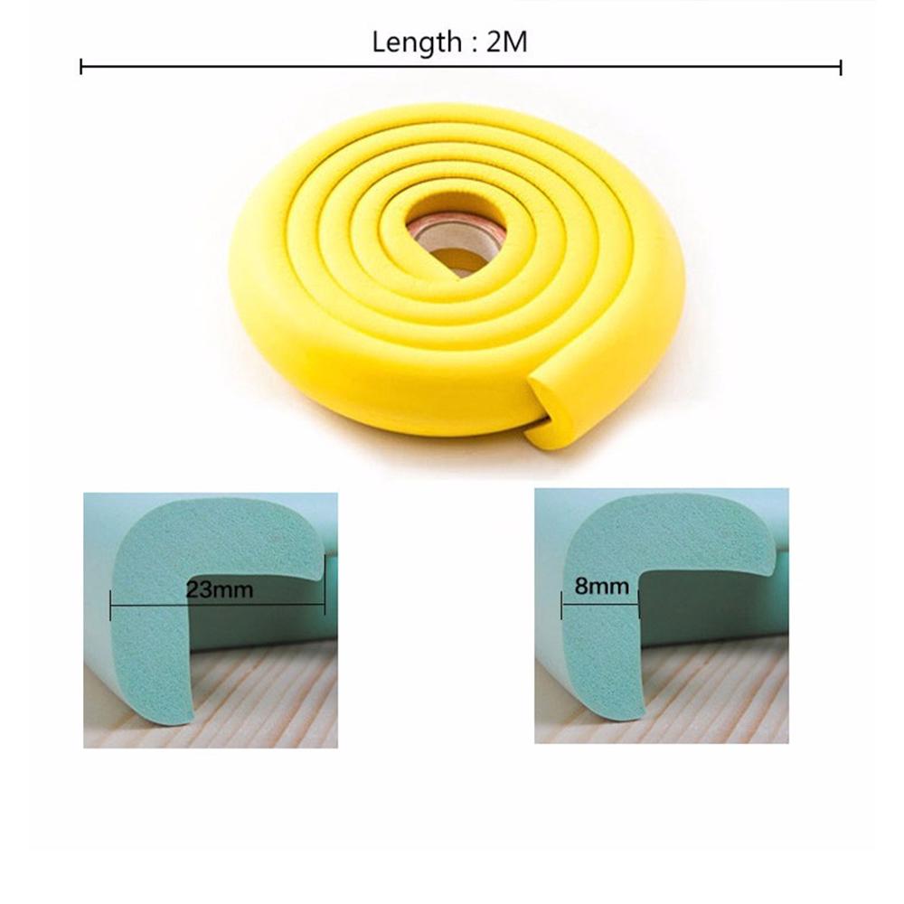 2 M Kind Veiligheid Tafel Hoek Protector Soft Foam Bumper Kid Kussen Pad Crash Bar Strip Baby Meubels Hoeken Hoek bescherming