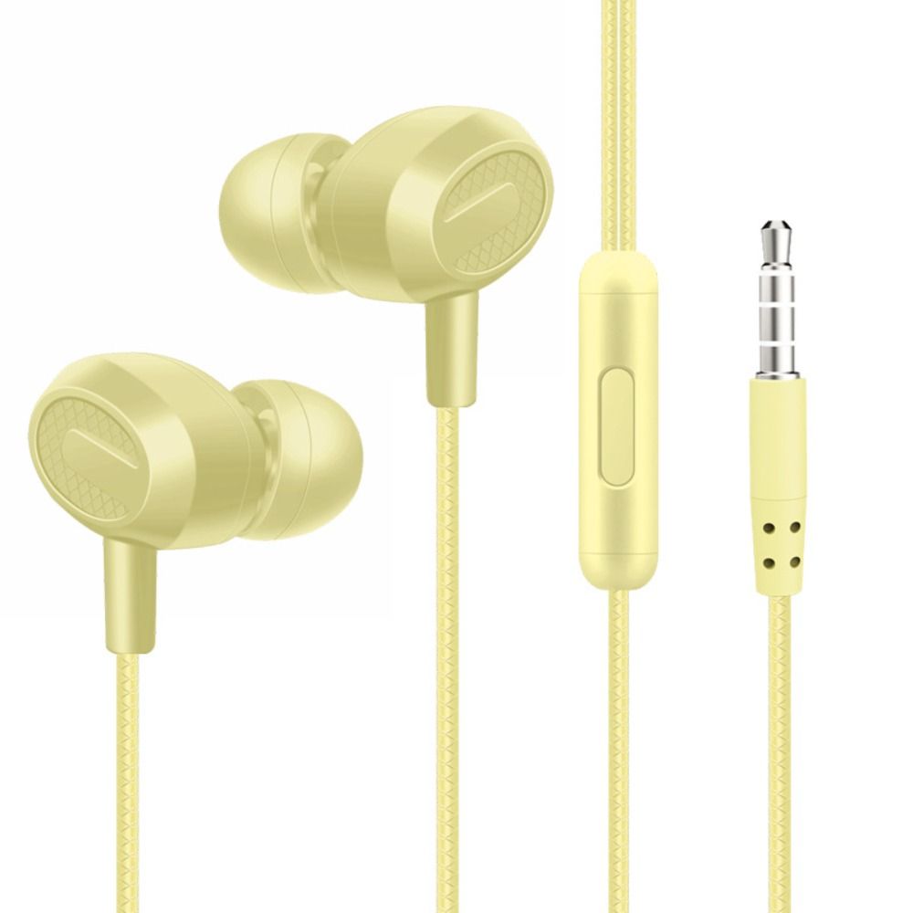1PC 3.5mm Wired Earphones Universal In-ear Headphones Portable Subwoofer Stereo Sports Earphone With Mic Noise Cancelling Earbud