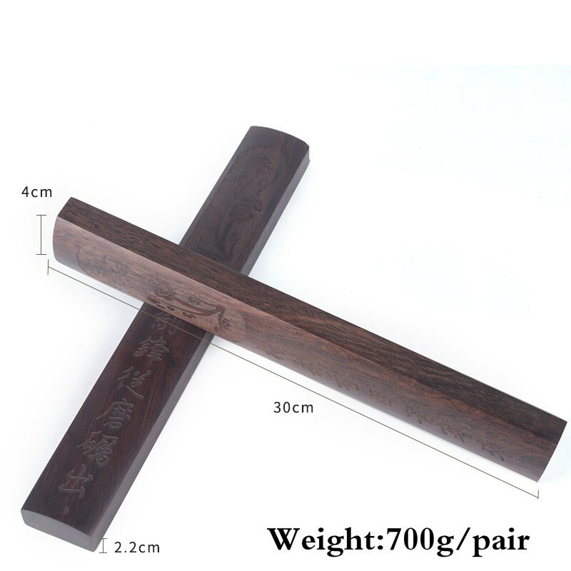 Massief Houten Paperweights Chinese Kalligrafie Schilderen Speciale Paperweights Klassieke Carving Ambachten Borstel Schrijven Paperweights: E