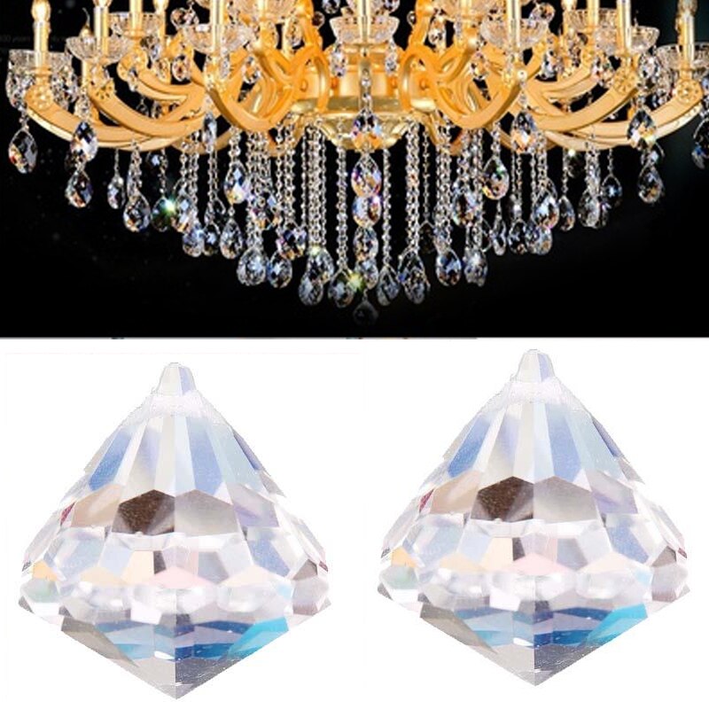 1pc 50mm glas prisme krystal lysekrone hængende vedhæng ahorn + ottekantede perler glas ornament krystal prisme hængende vedhæng: 1pc 30mm