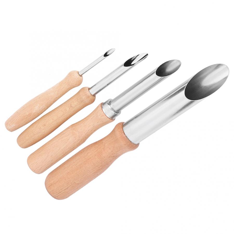 4 Pcs DIY Molding Engrave Cutter Pottery Clay Tools Round Hole Sludge Cutter Pottery Ceramics Drilling Sculpting Tool Set