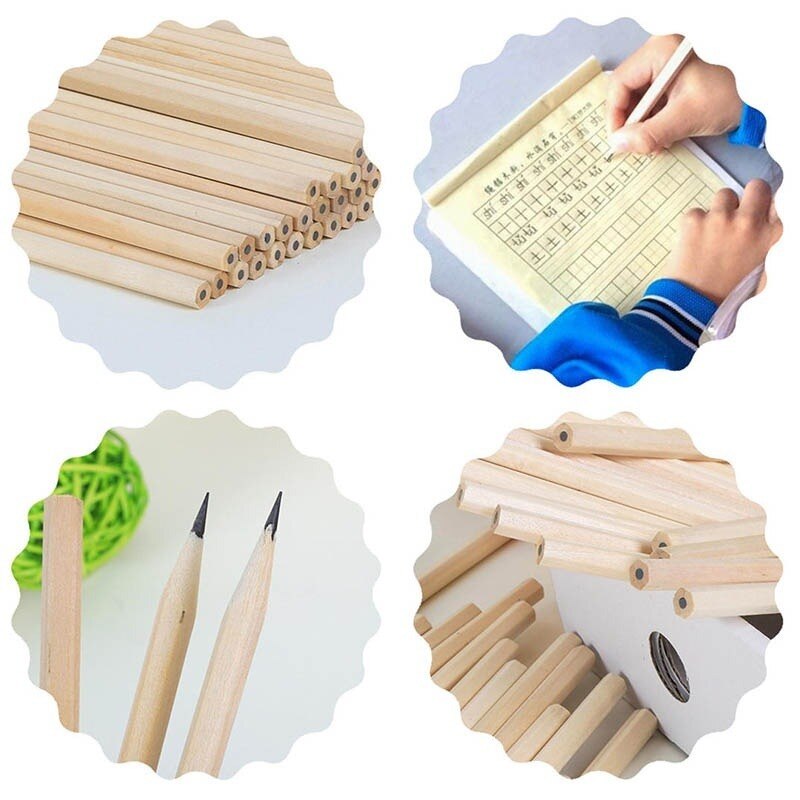 10pcs/ Lot Eco-friendly Natural Wood Pencil Black Non-toxic Standard HB Pencil Stationery Sketch Pencil Office School Supplies